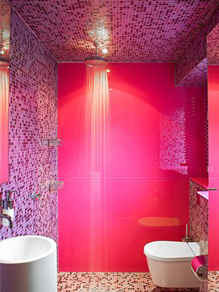 salle-de-bain rose